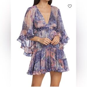 Miss Los Angeles Yasemin Butterfly sleeve Dress